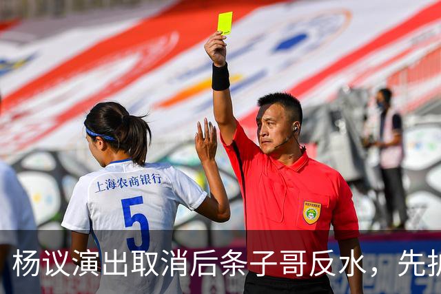 杨议演出取消后条子哥反水,先护短再打压,几十年兄弟情在流量面前说断就断